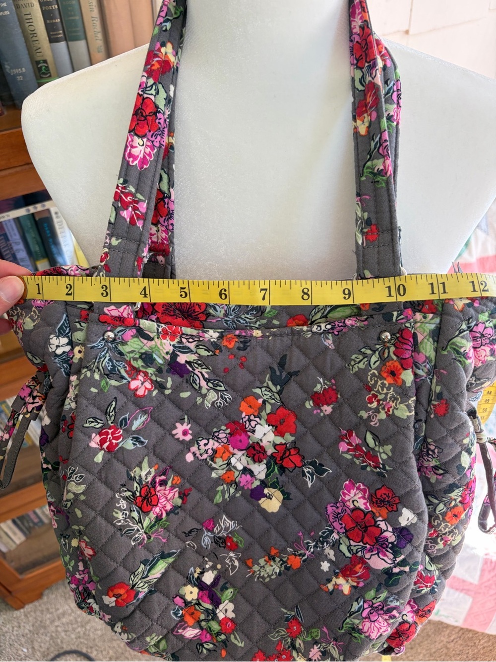 Vera Bradley Quilted Hope Blooms Satchel - Picture 10 of 11